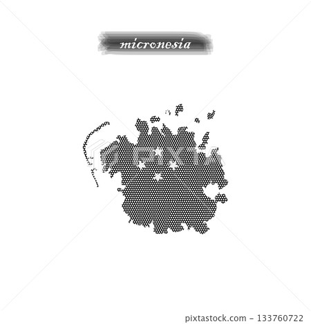 Micronesia map vectors illustration black. 133760722