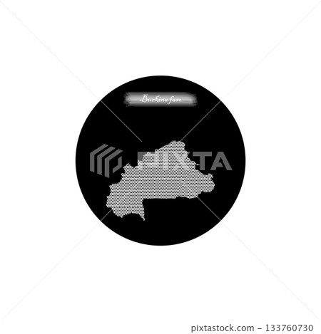 Burkina faso map icon black and white. Burkina faso map icon black and white. 133760730