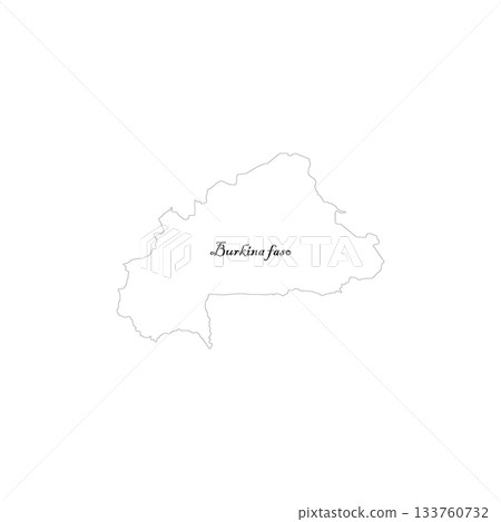 Burkina faso map icon outline design style. Burkina faso map icon outline design style. 133760732