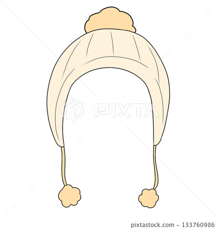 Knit hat winter fashion 133760986