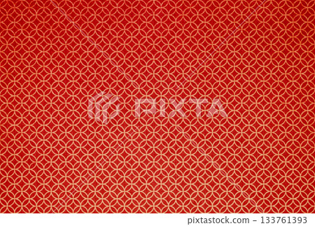 Background image 12 with a gradient of gold cloisonné pattern on red fabric 133761393