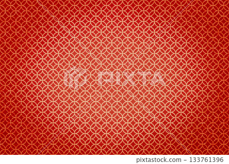 Background image 15 with a gradient of gold cloisonné pattern on red fabric 133761396