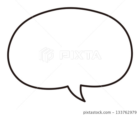 Vector illustration of a simple speech bubble. Single item, frame, border, speech bubble Vector illustration of a simple speech bubble. Single item, frame, border, speech bubble 133762979