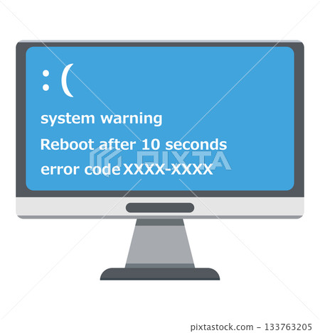 Blue screen icon desktop monitor Blue screen icon desktop monitor 133763205