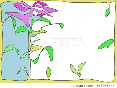 Rough floral frame 133763222