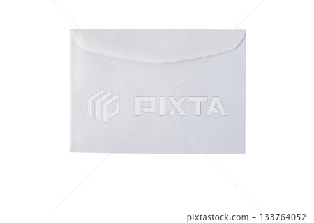 White paper envelope isolated on white background White paper envelope isolated on white background 133764052