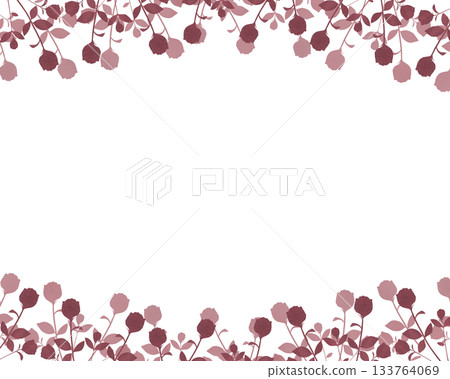 Rose silhouette frame Rose silhouette frame 133764069