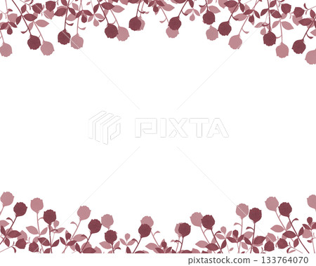 Rose silhouette frame Rose silhouette frame 133764070
