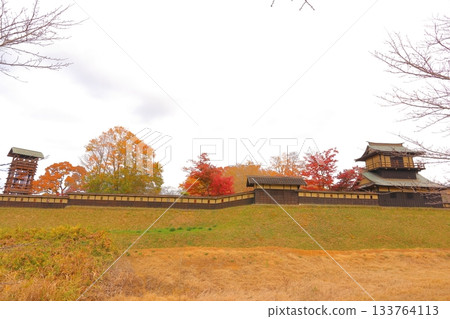 秋葉環繞著堺城的城牆 133764113