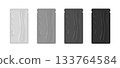 Four foil sachets showing different shades of gray for packaging design 133764584