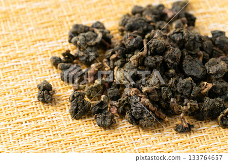 凍頂烏龍茶葉特寫 凍頂烏龍茶葉特寫 133764657