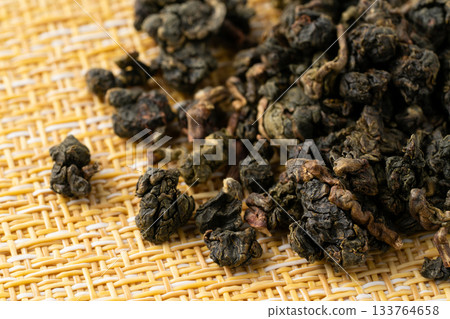 凍頂烏龍茶葉特寫 凍頂烏龍茶葉特寫 133764658