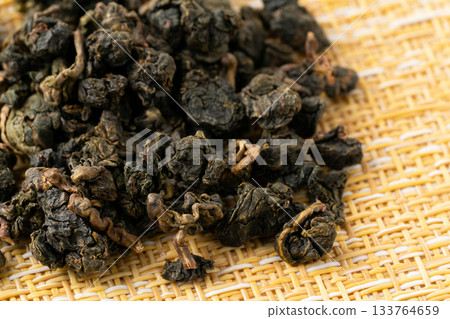 凍頂烏龍茶葉特寫 凍頂烏龍茶葉特寫 133764659