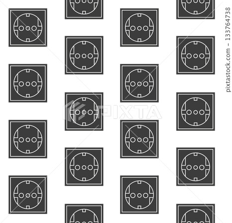 Vector seamless pattern of flat socket 133764738