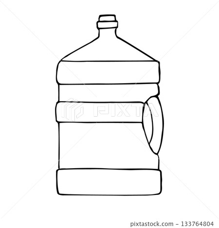 Vector hand drawn outline water cooler 133764804