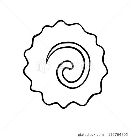 Vector hand drawn sketch doodle outline Narutomaki 133764805