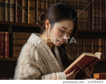 讀一本書的女人 133764853