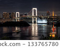 Rainbow Bridge in Tokyo at Night 133765780
