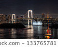 Rainbow Bridge in Tokyo at Night 133765781