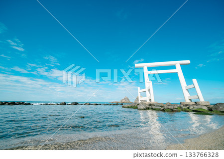The couple rocks of Sakurai Futamigaura in Itoshima The couple rocks of Sakurai Futamigaura in Itoshima 133766328