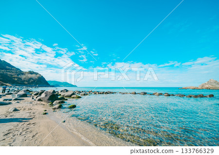 The couple rocks of Sakurai Futamigaura in Itoshima The couple rocks of Sakurai Futamigaura in Itoshima 133766329