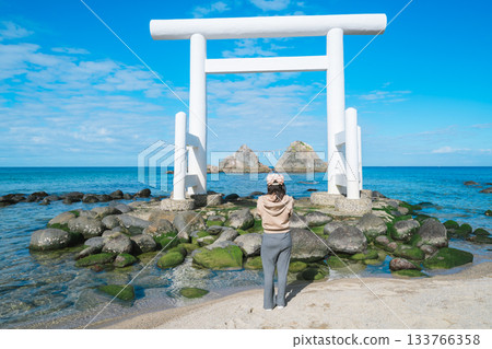 糸島櫻井二見浦的情侶岩 133766358