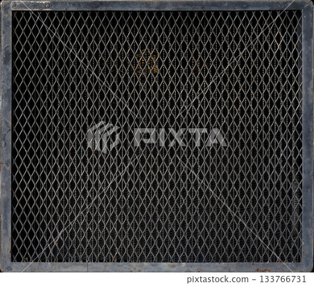 Dirty black metal mesh of industrial machinery radiator texture background Dirty black metal mesh of industrial machinery radiator texture background 133766731