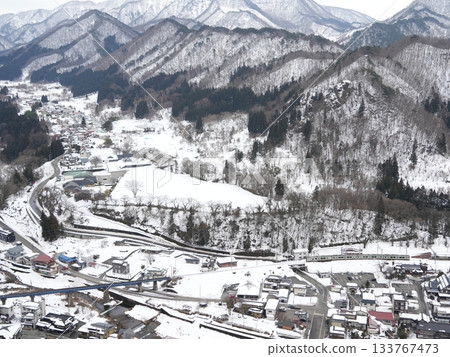 Monochrome snowscape of Risshakuji Temple (Yamadera Temple) | The world of ink painting in the frigid winter Monochrome snowscape of Risshakuji Temple (Yamadera Temple) | The world of ink painting in the frigid winter 133767473