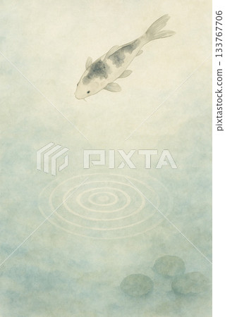 錦鯉系列:一幅寧靜的自上而下構圖,展現了漣漪和錦鯉的景象。 錦鯉系列:一幅寧靜的自上而下構圖,展現了漣漪和錦鯉的景象。 133767706