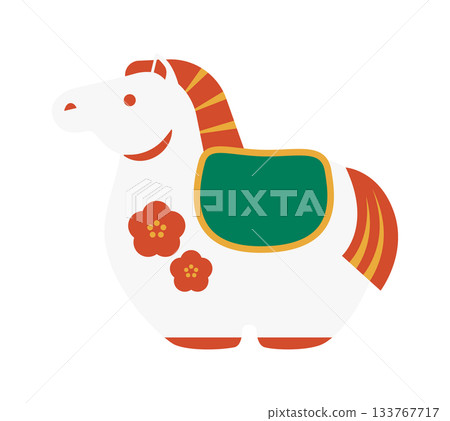 為馬年準備的吉祥新年用品簡筆畫 為馬年準備的吉祥新年用品簡筆畫 133767717