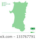 Akita Prefecture Map (Dot) 133767791