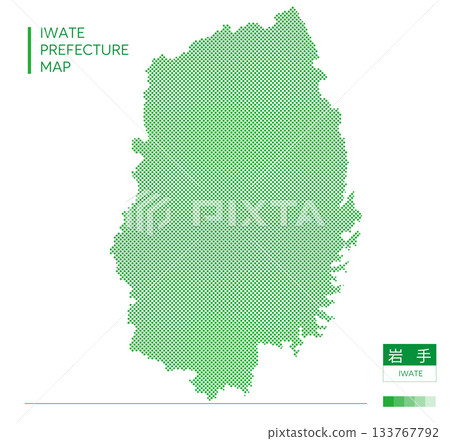 岩手縣地圖(點狀圖) 岩手縣地圖(點狀圖) 133767792