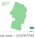 Yamagata Prefecture Map (Dot) 133767795