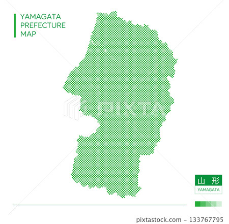 山形縣地圖(點狀圖) 山形縣地圖(點狀圖) 133767795