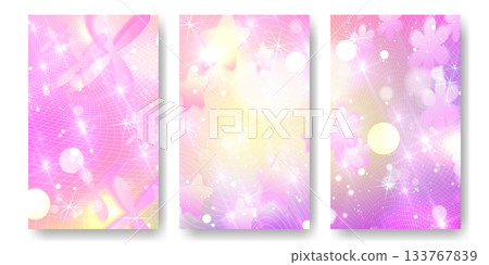 Y2K pink background with cute anime sparkles 133767839