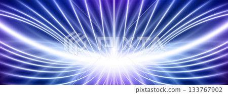 Blue tech background with glowing light rays 133767902