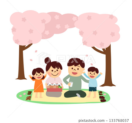 一家人賞櫻花 133768037