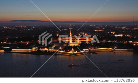 Aerial view of Peter and Paul Fortress in Russia Aerial view of Peter and Paul Fortress in Russia 133768056