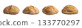 Four sourdough bread loaves isolated on transparent background 133770297