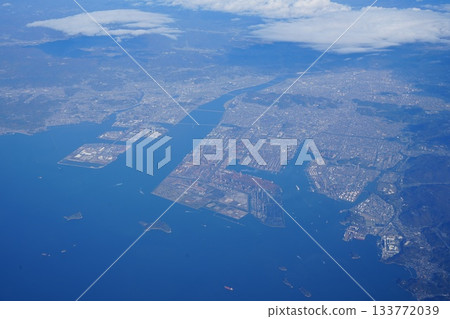 從飛機上看到的東京城市景觀 從飛機上看到的東京城市景觀 133772039