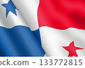 Papua Panama waving flag 3d illustration 133772815