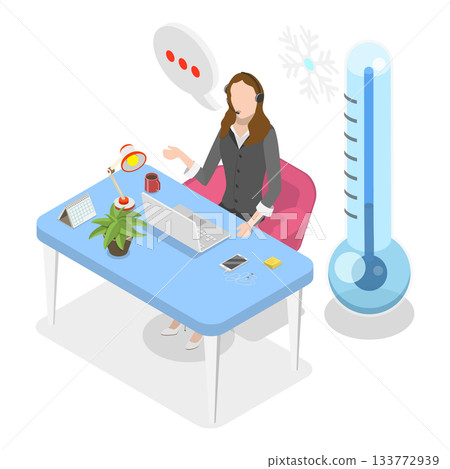 3D Isometric Flat Vector Illustration of Telemarketing, Selling Product Strategies. Item 1 3D Isometric Flat Vector Illustration of Telemarketing, Selling Product Strategies. Item 1 133772939