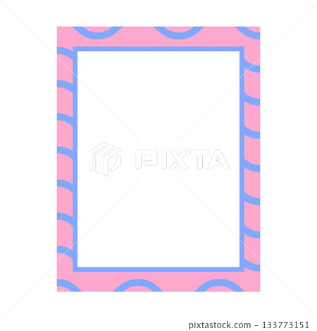 Colorful retro decorative frame border abstract shape vector illustration Colorful retro decorative frame border abstract shape vector illustration 133773151