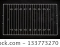 american football field hand drawn with chalk on blackboard 133773270