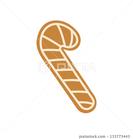 Cute cartoon Christmas gingerbread man. Isolated white background. Vector illustration Cute cartoon Christmas gingerbread man. Isolated white background. Vector illustration 133773443