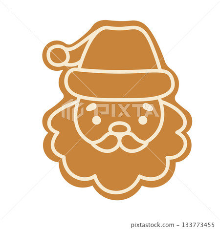 Cute cartoon Christmas gingerbread man. Isolated white background. Vector illustration Cute cartoon Christmas gingerbread man. Isolated white background. Vector illustration 133773455