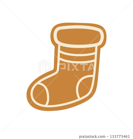 Cute cartoon Christmas gingerbread man. Isolated white background. Vector illustration Cute cartoon Christmas gingerbread man. Isolated white background. Vector illustration 133773461