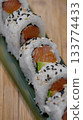 A shot of tasty sushi up close 133774433
