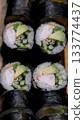 A shot of tasty sushi up close 133774437