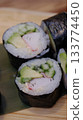 A shot of tasty sushi up close 133774450